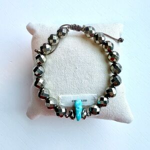 Chan Luu NWOT Turquoise Pyrite Hematite Bracelet